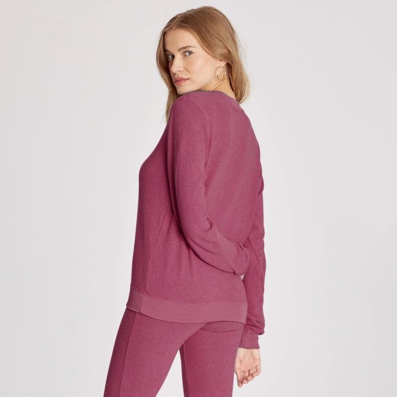 Wildfox Festival Fuchsia Baggy Beach Jumper Deep V size Small - Picture 3 of 13